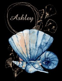 seashells notebook cover