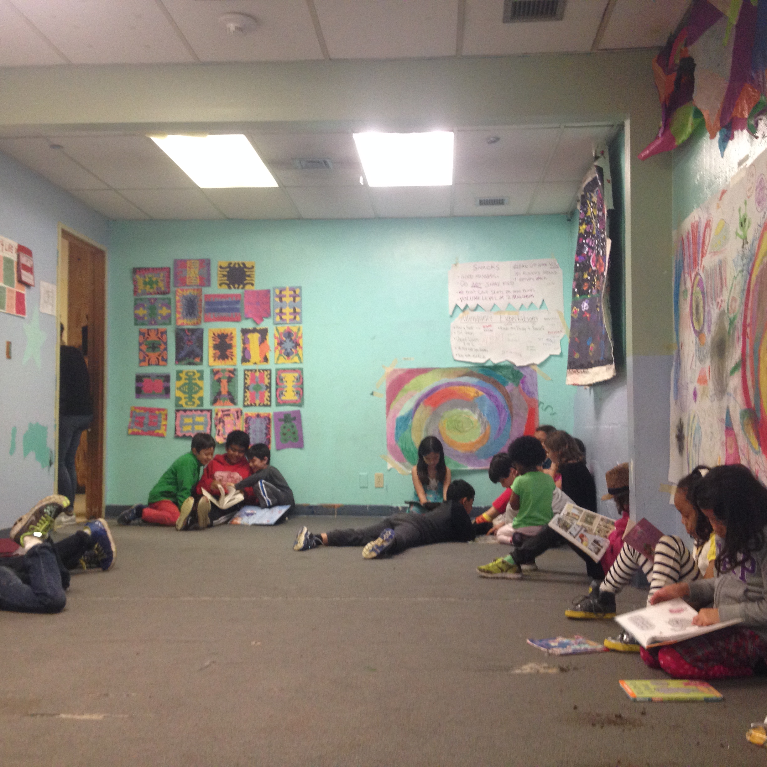 One of my Art for Life classes during reading time.