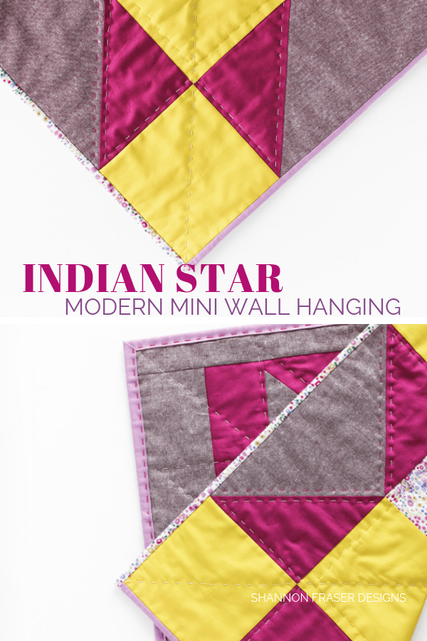 Indian Star Modern Mini Wall Hanging | Quilt Big Blog Hop | Shannon Fraser Designs