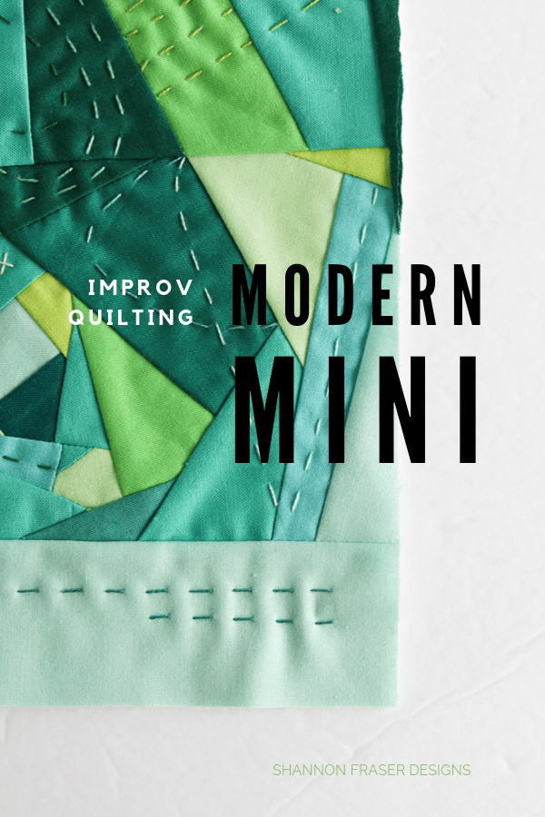 100 Days of sfD Minis - modern improv quilting | Q4 Finish-a-Long List of Projects | Shannon Fraser Designs #modernimprov #handquilted #miniquilt