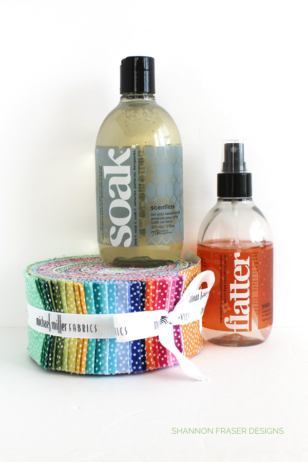 Soak Wash & Flatter Spray | 2019 Holiday Stocking Stuffer Guide for Quilters | Shannon Fraser Designs #soakwash #flatterspray #sewing #quilting #notionsandtools