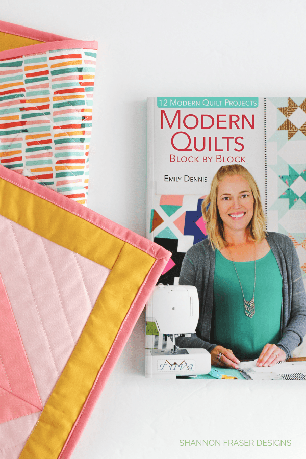 Figure Eight Table Runner | Pattern from Modern Quilts Block by Block book by Emily Dennis | Shannon Fraser Designs