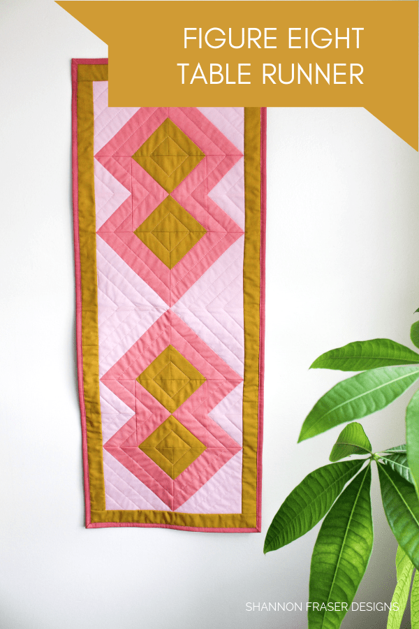 Figure Eight Table Runner | Pattern from Modern Quilts Block by Block book by Emily Dennis | Shannon Fraser Designs