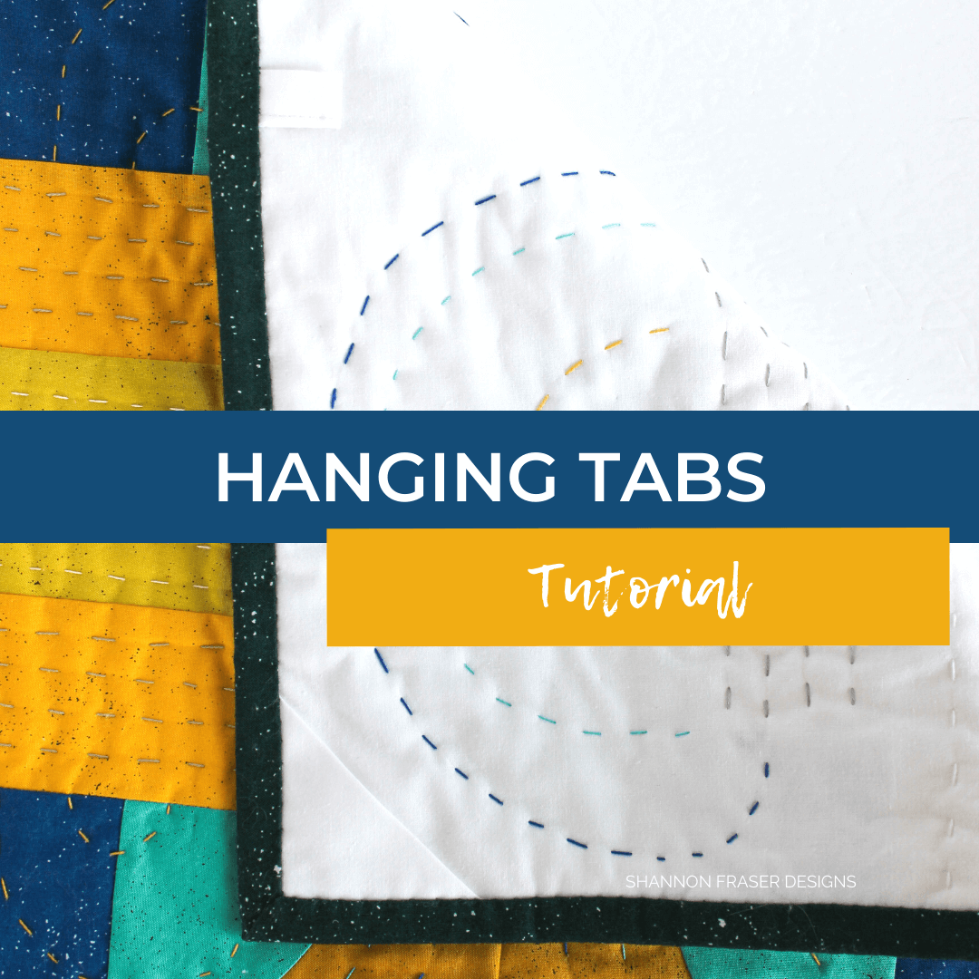 How to make hanging tabs for a quilted wall hanging