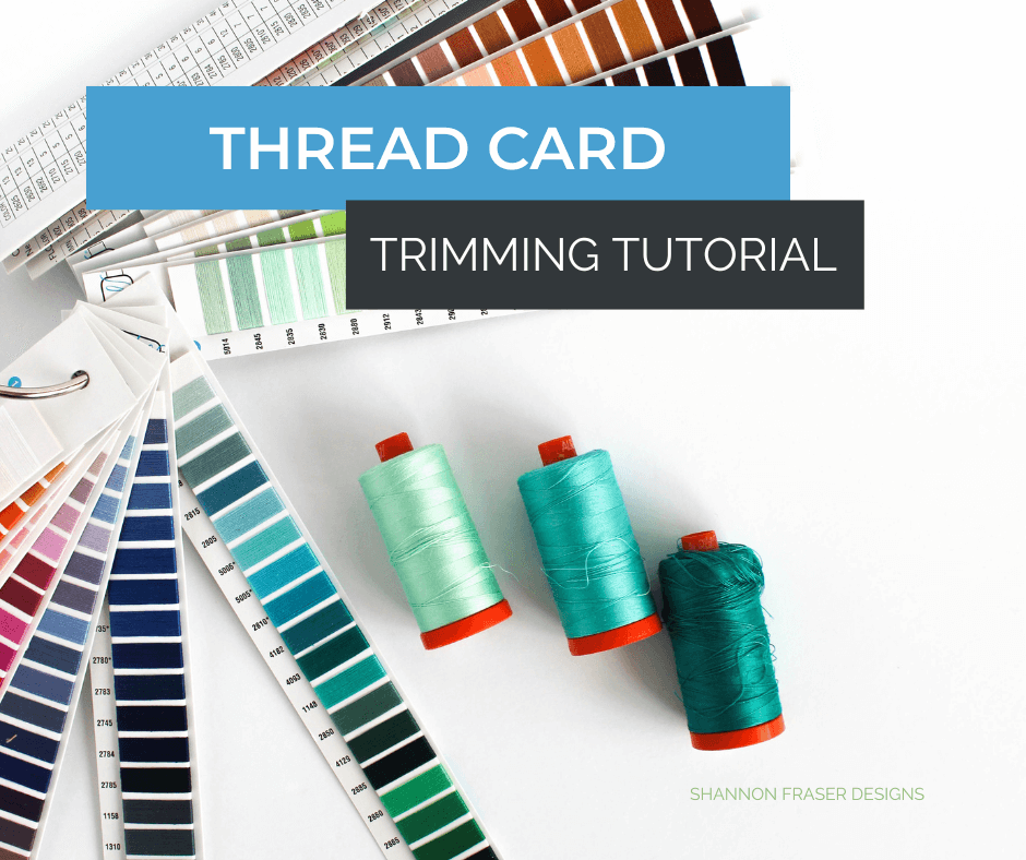 Take the plunge and slice up your Aurifil Thread Color Card! Super easy to do, and makes the thread matching and selection process super simple! #tutorial #thread
