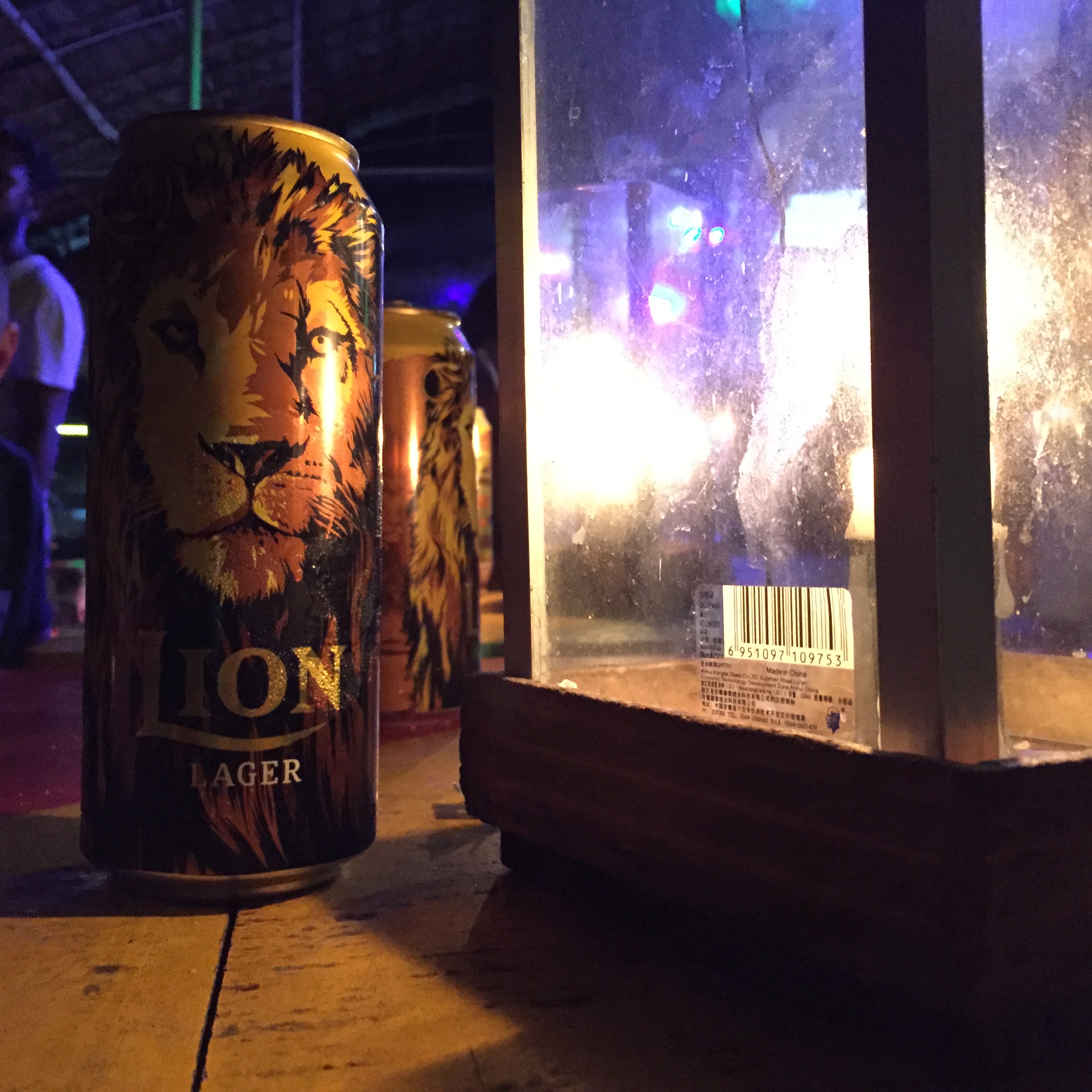 Lion lager, the default brew in Sri Lanka.