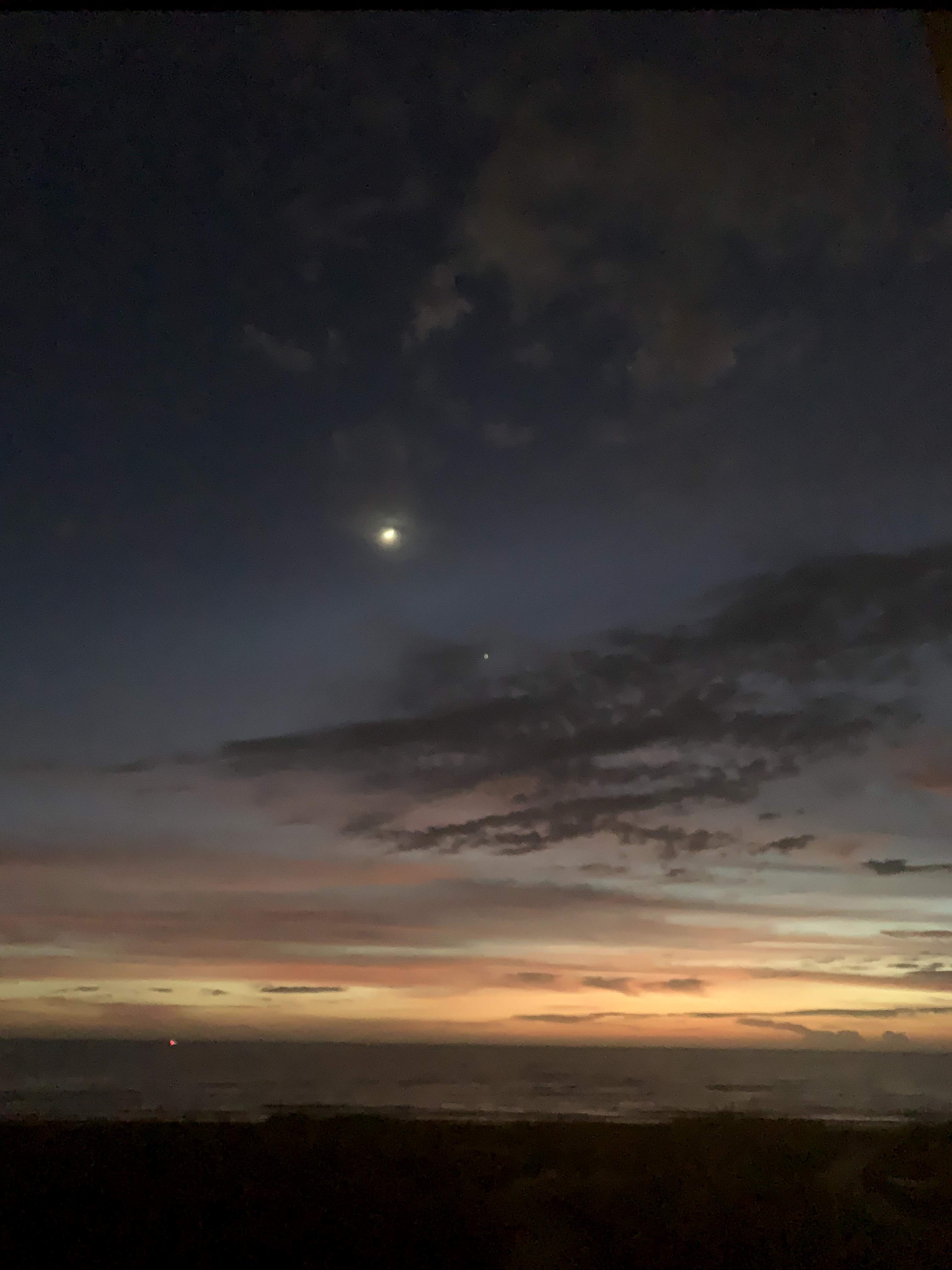 faith, prayer, sunset, moon