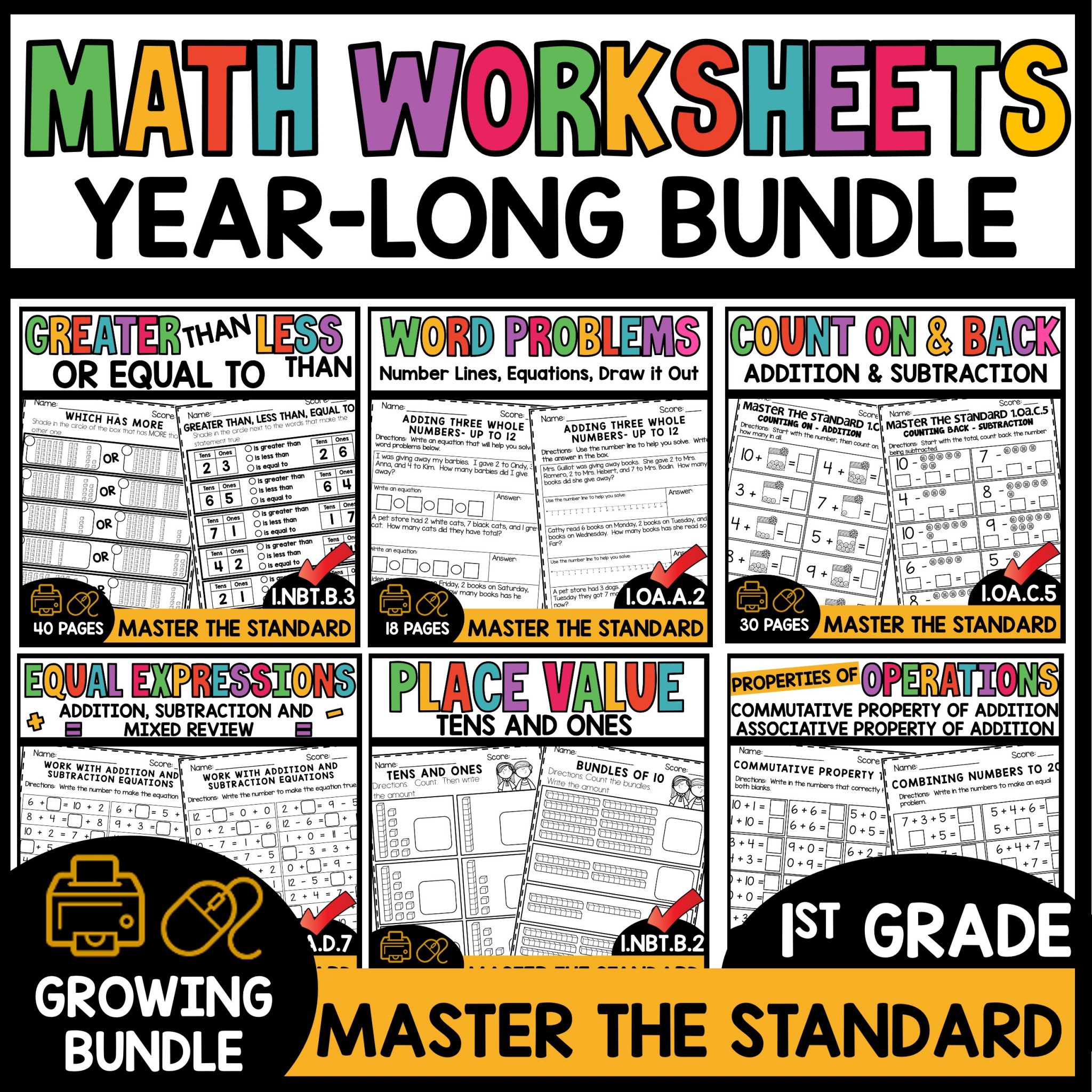 1st Grade Math Standards Common Core We Are Better Together