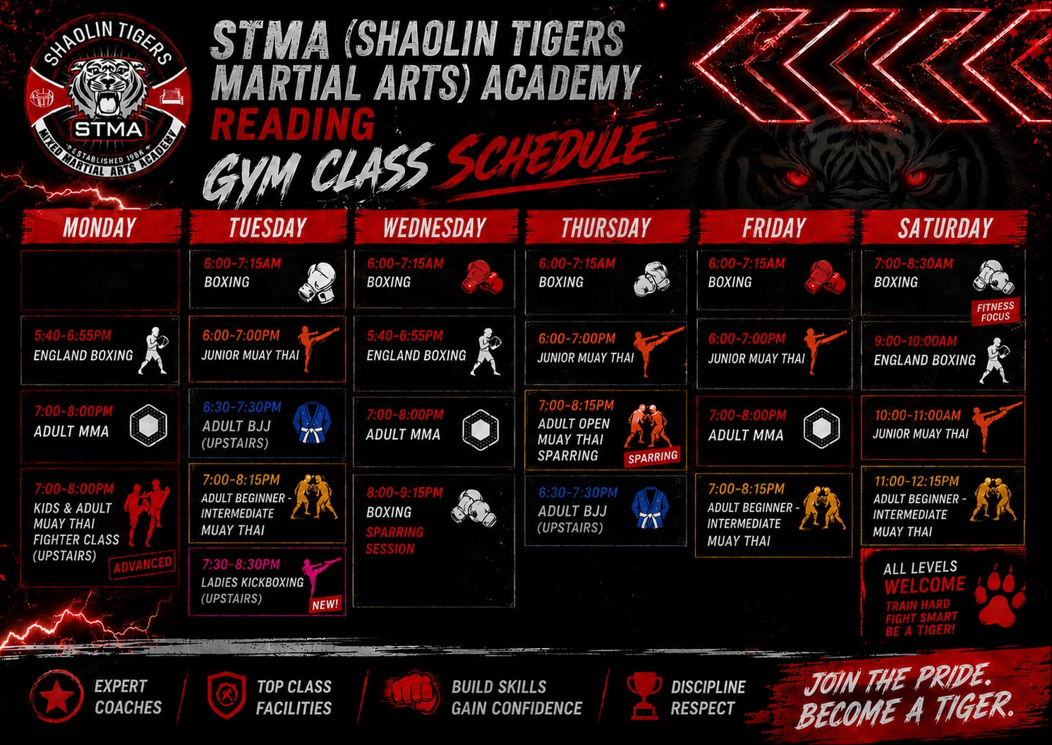 STMA August Time Table