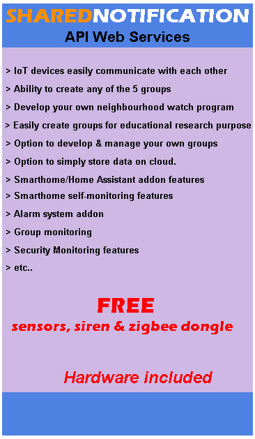 sharednotification restful api web services. 5 plan plus home assistant neighbourhood assistant security monitoring