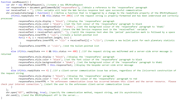 Function that initiates and responds to client-server interaction.