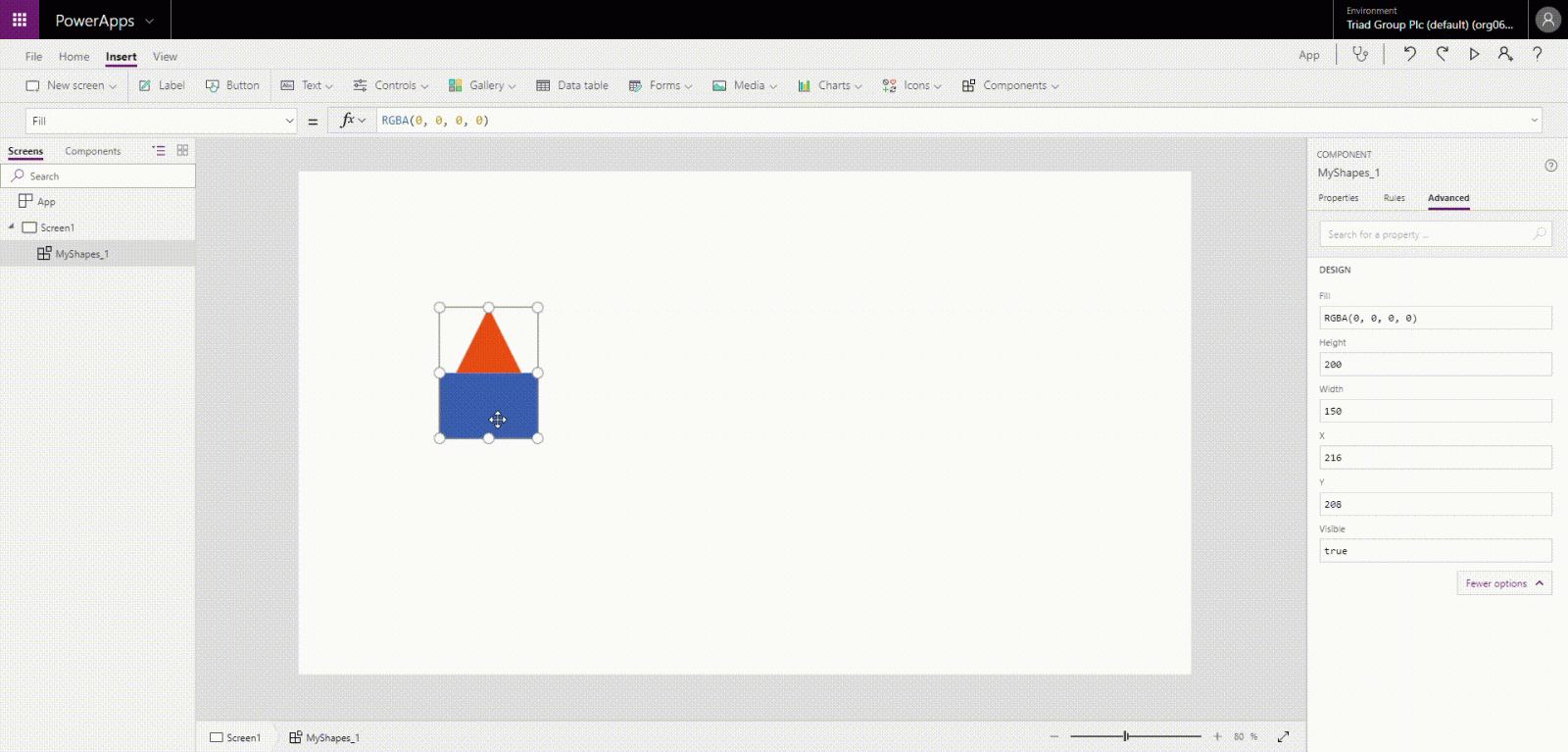 Relative positioning in PowerApps, the options