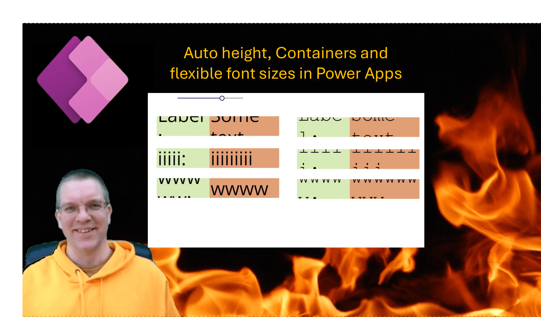 Auto height, Containers and flexible font sizes in Power Apps