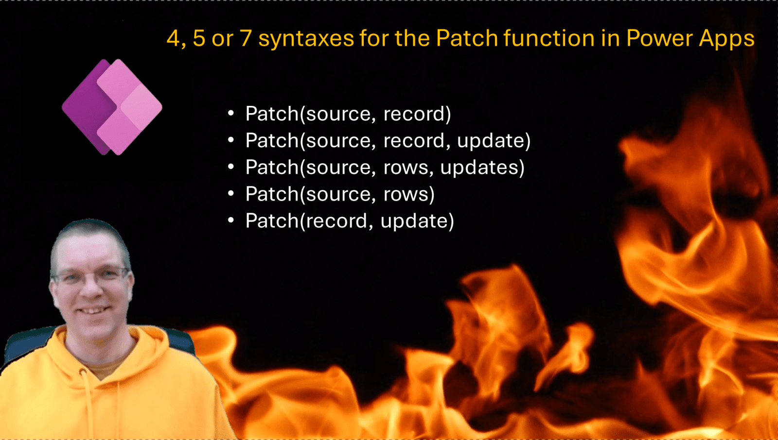 4, 5 or 7 syntaxes for the Patch function in Power Apps