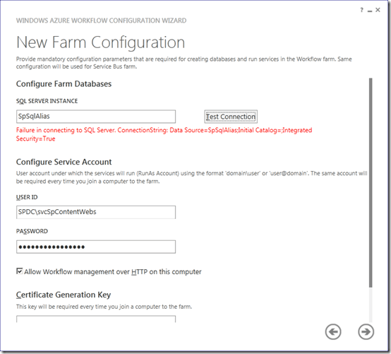 Trying to configure with SQL alias (named pipes) and failing