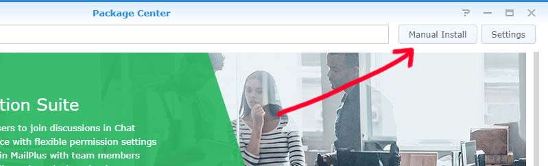 Installing a NAS package manually