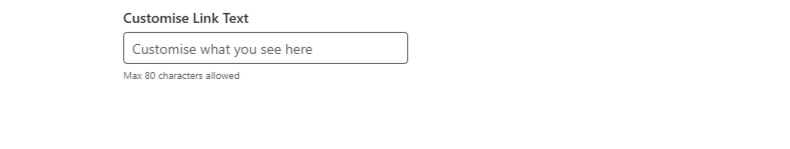 Customize Link Text