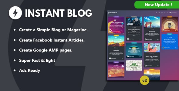 Instant Blog - Fast & Simple Blog Php Script Instant Blog - Fast & Simple Blog Php Script