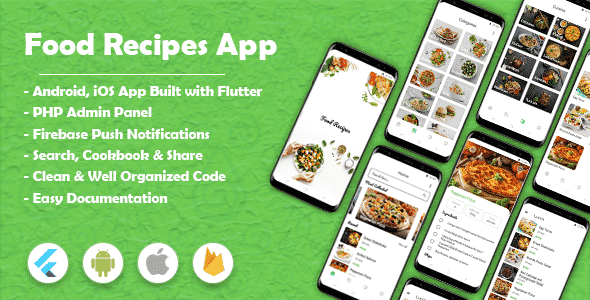Food Recipes Flutter App (Android & iOS) Food Recipes Flutter App (Android & iOS)