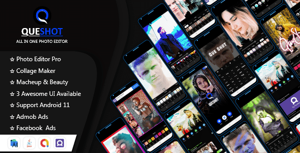 QueShot Photo Editor Pro - Collage Maker, Makeup & Beauty - All In One Photo Editor. QueShot Photo Editor Pro - Collage Maker, Makeup & Beauty - All In One Photo Editor.