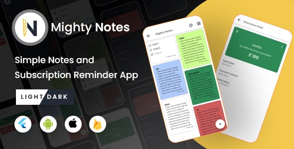 MightyNotes Flutter - Notes App With Firebase Backend MightyNotes Flutter - Notes App With Firebase Backend