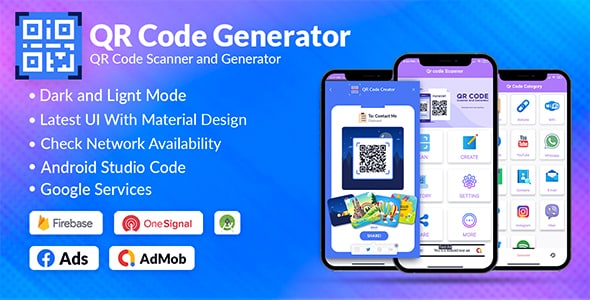 QR Code & Barcode Scanner & Generator Android | Admob, Fb, Startapp QR Code & Barcode Scanner & Generator Android | Admob, Fb, Startapp
