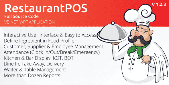 RestaurantPOS - VB.NET WPF Application With Free ASP.NET Web extension RestaurantPOS - VB.NET WPF Application With Free ASP.NET Web extension