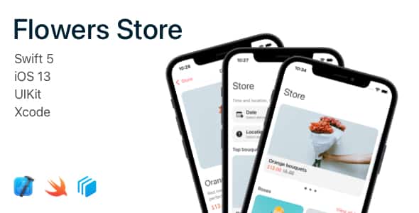 Flowers Store + iOS App Design System Kit Flowers Store + iOS App Design System Kit