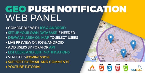 Geo Push Web Panel iOS & Android Geo Push Web Panel iOS & Android