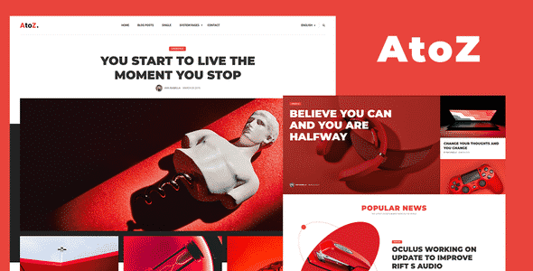 AtoZ - Blog and Magazine HubSpot Theme