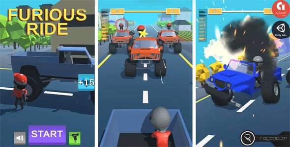 Furious Ride – Complete Unity Game + Admob Furious Ride – Complete Unity Game + Admob