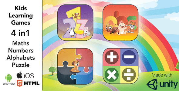 Kids Learning Template 4 in 1 / Unity3D / Android / iOS / HTML Kids Learning Template 4 in 1 / Unity3D / Android / iOS / HTML