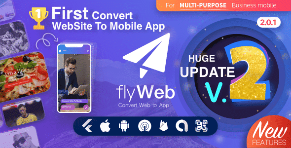 FlyWeb for Web to App Convertor Flutter + Admin Panel FlyWeb for Web to App Convertor Flutter + Admin Panel