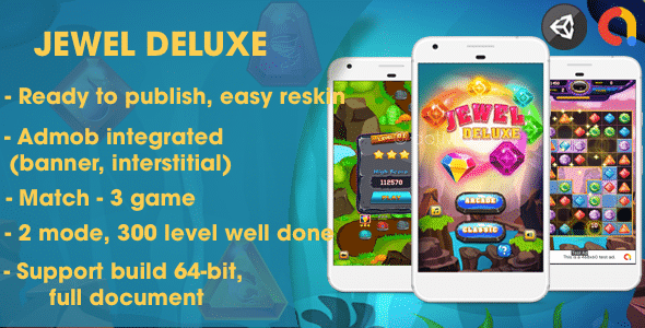 Jewel Deluxe - Unity Complete Project (Android + iOS + AdMob) Jewel Deluxe - Unity Complete Project (Android + iOS + AdMob)