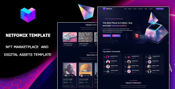 Netfomix - NFT Marketplace HTML Template