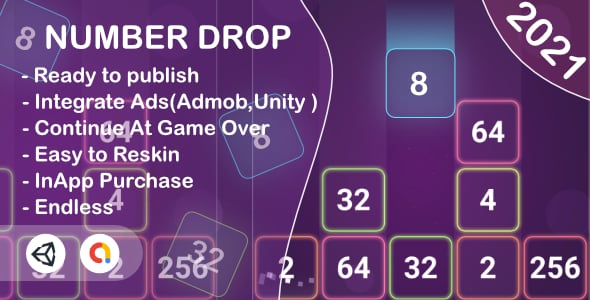 Number Drop(Unity Game+Admob+iOS+Android) Number Drop(Unity Game+Admob+iOS+Android)