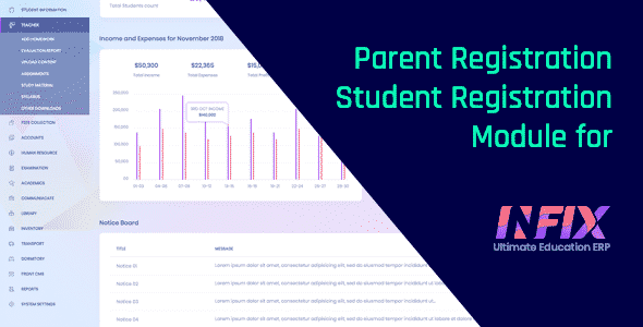 Parent Registration or Student Registration Module for InfixEdu Parent Registration or Student Registration Module for InfixEdu