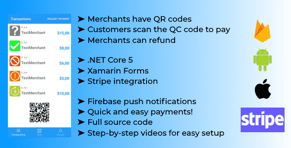 Scan Payment App with Xamarin Forms and .NET Core API Scan Payment App with Xamarin Forms and .NET Core API