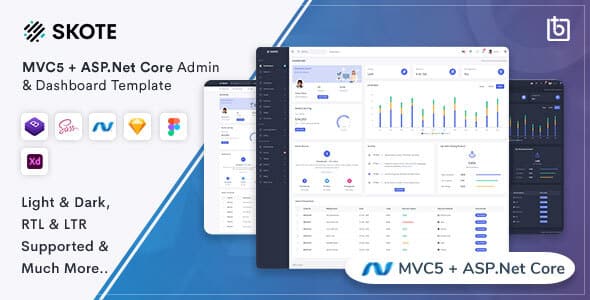 Skote - ASP.Net Core & MVC5 Admin & Dashboard Template - ShareWordpress.Net