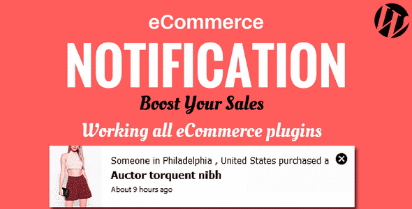 WordPress eCommerce Notification WordPress eCommerce Notification