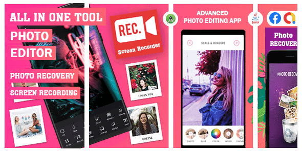 All in one tool Photo Editing, Screen Recording and Photo Recovering App Source code All in one tool Photo Editing, Screen Recording and Photo Recovering App Source code