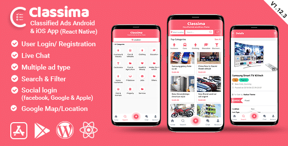Classima - Classified ads Android & iOS App Classima - Classified ads Android & iOS App