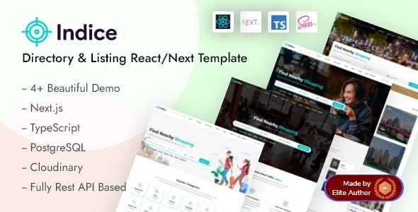Indice - Directory & Listing React Next Template