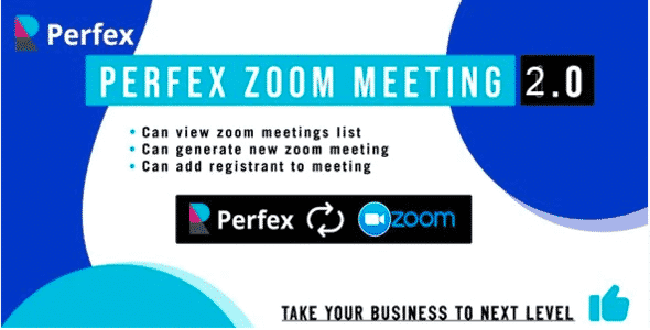 Perfex Zoom Meeting Module Perfex Zoom Meeting Module