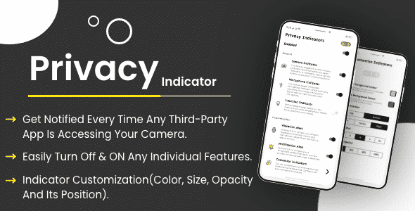 Privacy Indicators - iOS14, Android 12 indicators Privacy Indicators - iOS14, Android 12 indicators