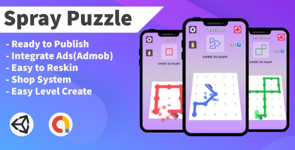 Spray Puzzle (Unity+Android+Puzzle+Admob) Spray Puzzle (Unity+Android+Puzzle+Admob)