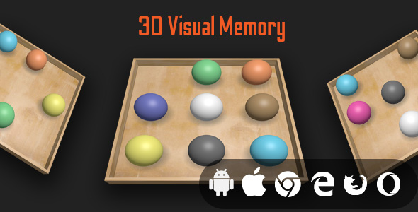 3D Visual Mermoy - Html5 Educational Game