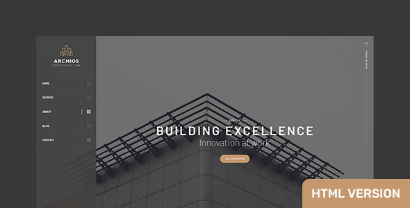 Archios - One Page Architecture HTML Template