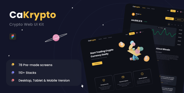 CaKrypto - Crypto Web UI Kit CaKrypto - Crypto Web UI Kit
