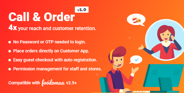 Call And Order Module for Foodomaa Call And Order Module for Foodomaa